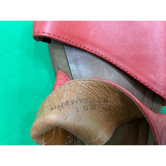 Dansko women’s Red leather slide sandals with two straps size 40 (US 9) - Picture 15 of 16